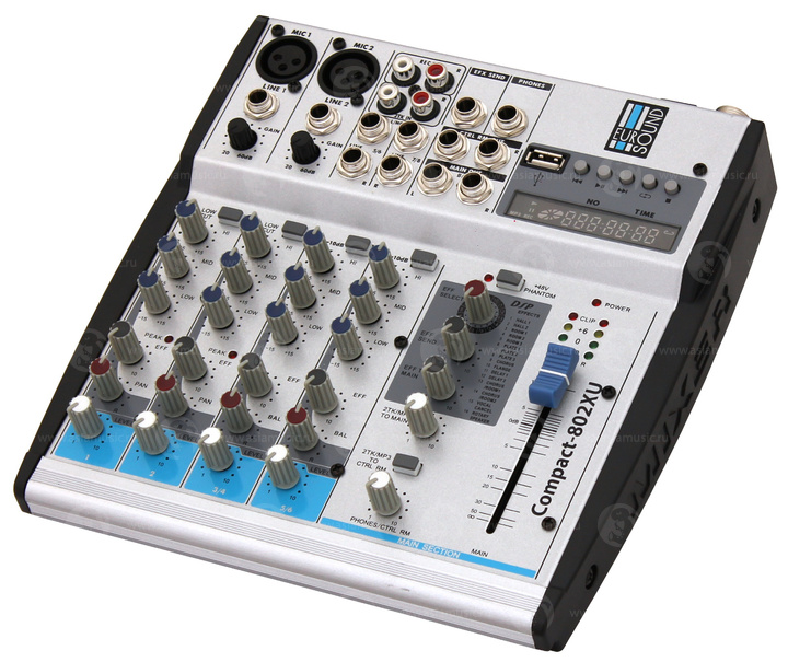 Фото Микшерный пульт EUROSOUND Compact-802XU
