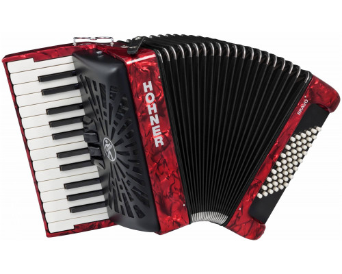 Фото HOHNER Bravo II 48 red - Аккордеон 1/2 Хонер