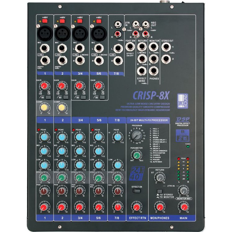 Фото Микшерный пульт EUROSOUND CRISP-8X