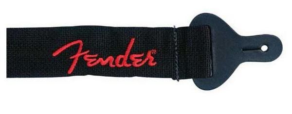 Фото Ремень для гитары FENDER BLACK/RED LOGO