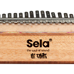 Sela SE-253 Art Series Калимба 17 язычков, красное дерево, с чехлом, рисунок Flower Power
