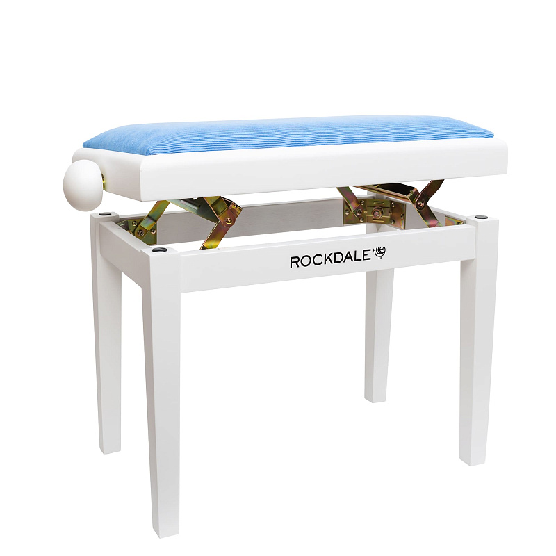 Фото Банкетка для пианиста ROCKDALE RHAPSODY 131 SV WHITE BLUE