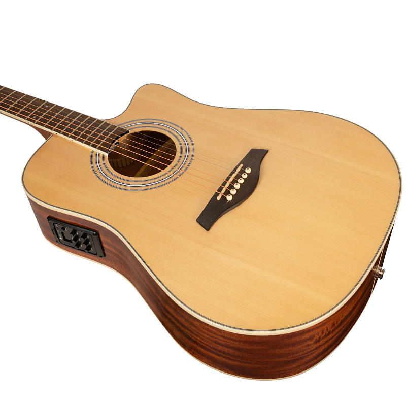 Фото Электроакустическая гитара. ROCKDALE Aurora D6-E Gloss C NAT