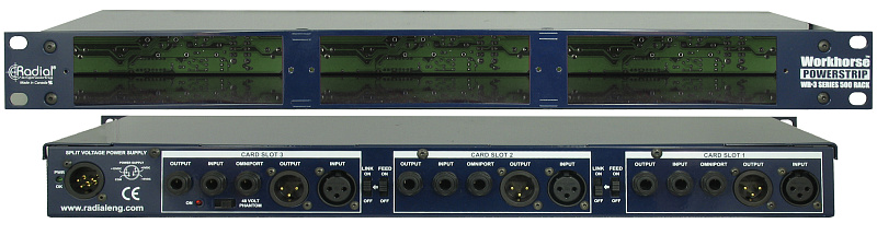 Фото Рэковый блок на 3 модуля Radial Powerstrip