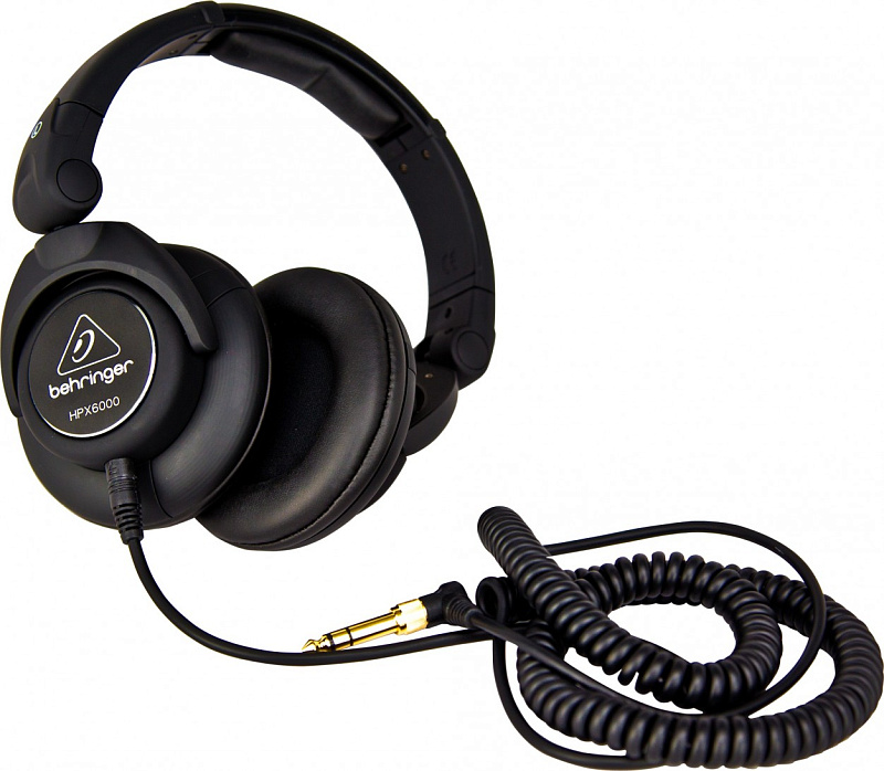 Фото BEHRINGER HPX6000 закрытые динамические наушники, накладные амбюшуры supra-aural, 24 Ома.