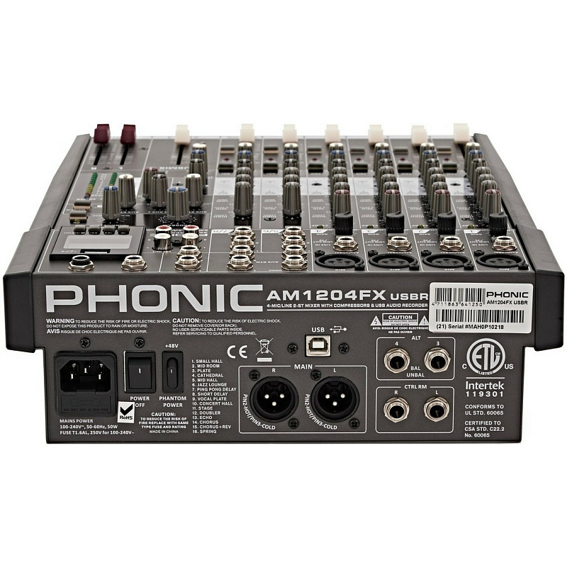 Фото Микшерный пульт Phonic AM1204FX RW