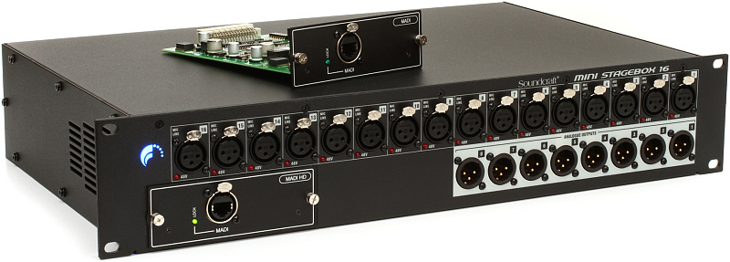 Фото Стейджбокс Soundcraft MSB-16 Cat5 Mini Stagebox 32 (3U)
