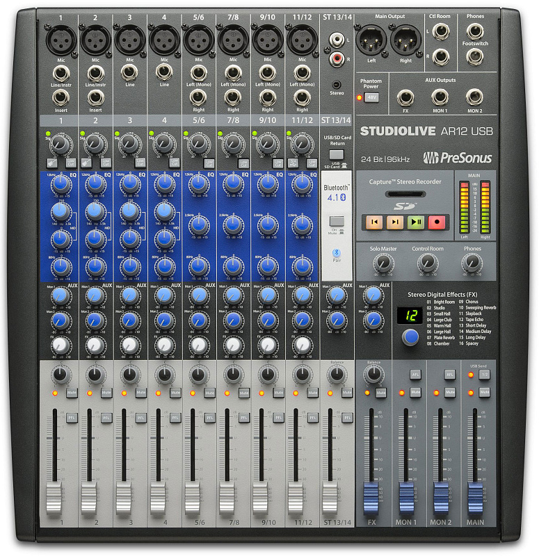Фото Микшерный пульт PreSonus StudioLive AR12 USB