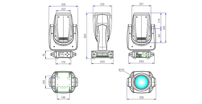 Фото Поворотная голова SILVER STAR SS9151SC PLUTO BEAM