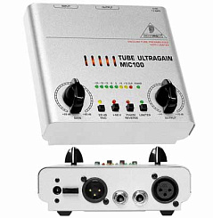Микрофонно-линейный предусилитель Behringer MIC100 Tube UltraGain