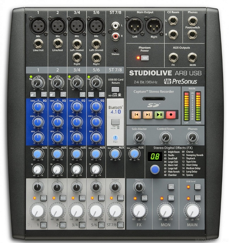 Фото Микшерный пульт PreSonus StudioLive AR8