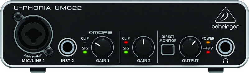 Фото Аудиоинтерфейс Behringer U-Phoria UMC22