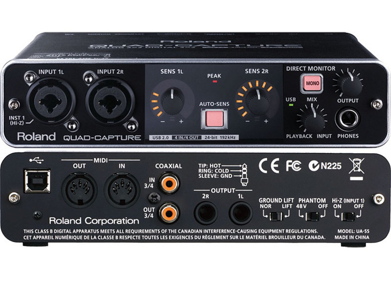 Фото Аудиоинтерфейс Roland UA-55 Quad-Capture